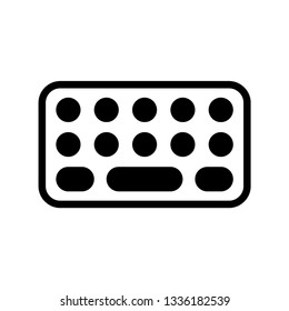 Keyboard Simple Icon Vector