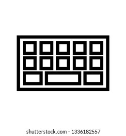 Keyboard Simple Icon Vector Stock Vector (Royalty Free) 1336182557 ...