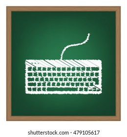 Keyboard simple sign. Flat style black icon on white.