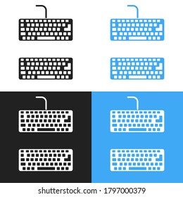 Keyboard simple vector icons set isolated. Keypad  colorful illustration