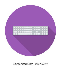 Keyboard. Single flat color icon. Vector illustration.