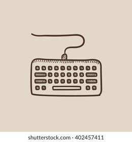 Icono de esbozo de teclado.