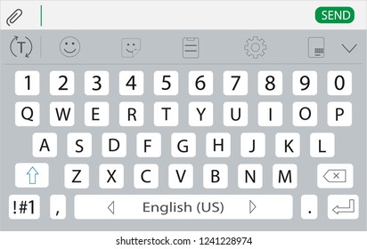 Keyboard for smartphone. Keyboard design.