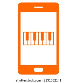 Keyboard and smartphone on white