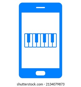 Keyboard and smartphone on white
