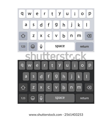 Keyboard Of Smartphone Vector Design.