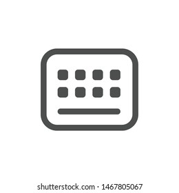 Keyboard social media icon isolated on white background. Keypad symbol modern, simple, vector, icon for website design, mobile app, ui. Vector Illustration