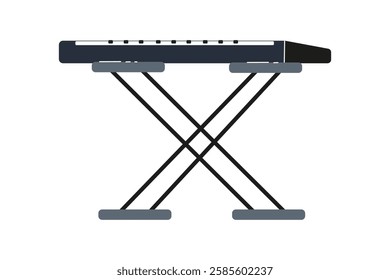 Keyboard stand for musicians in a modern practice space during the day