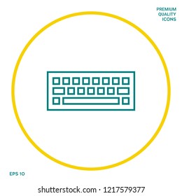 Keyboard symbol line icon. Graphic elements for your design