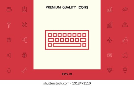 Keyboard symbol line icon. Graphic elements for your design