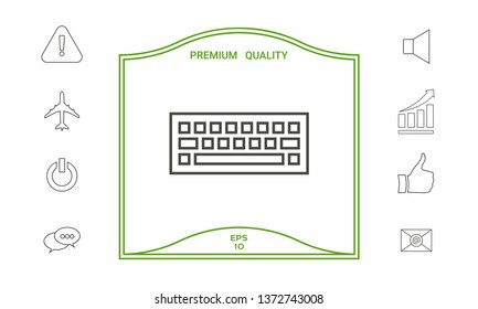 Keyboard symbol line icon. Graphic elements for your design