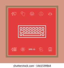 Keyboard symbol line icon. Graphic elements for your design