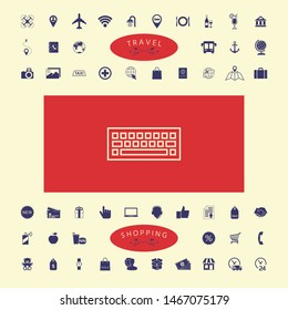 Keyboard symbol line icon. Graphic elements for your design