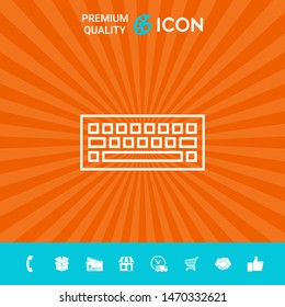 Keyboard symbol line icon. Graphic elements for your design
