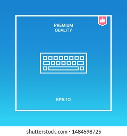 Keyboard symbol line icon. Graphic elements for your design