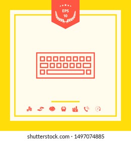 Keyboard symbol line icon. Graphic elements for your design