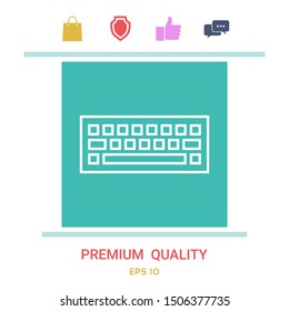 Keyboard symbol line icon. Graphic elements for your design