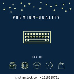 Keyboard symbol line icon. Graphic elements for your design