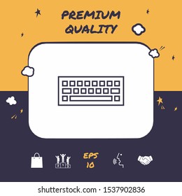 Keyboard symbol line icon. Graphic elements for your design