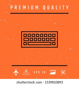 Keyboard symbol line icon. Graphic elements for your design