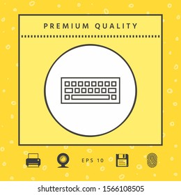 Keyboard symbol line icon. Graphic elements for your design