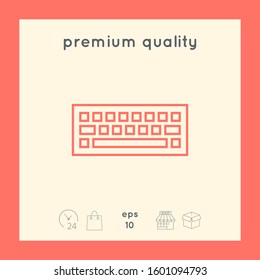 Keyboard symbol line icon. Graphic elements for your design