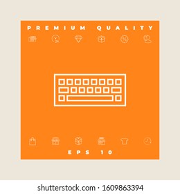 Keyboard symbol line icon. Graphic elements for your design