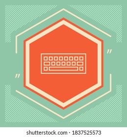 Keyboard symbol line icon. Graphic elements for your design