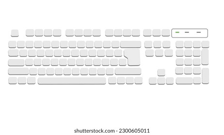 Plantilla de teclado sin texto. diseño vectorial.