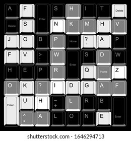Keyboard text type words vector 