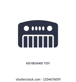 keyboard toy icon. Simple element illustration from toys concept. keyboard toy editable symbol design on white background. Can be use for web and mobile.