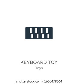Keyboard toy icon vector. Trendy flat keyboard toy icon from toys collection isolated on white background. Vector illustration can be used for web and mobile graphic design, logo, eps10