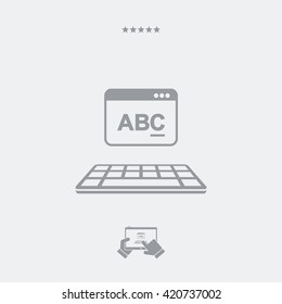 Keyboard type flat icon