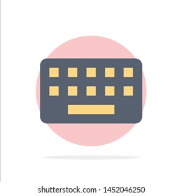KeyBoard, Typing, Board, Key Abstract Circle Background Flat color Icon