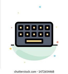 KeyBoard, Typing, Board, Key Abstract Flat Color Icon Template