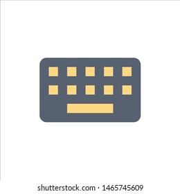 KeyBoard, Typing, Board, Key  Flat Color Icon. Vector icon banner Template. Vector Icon Template background