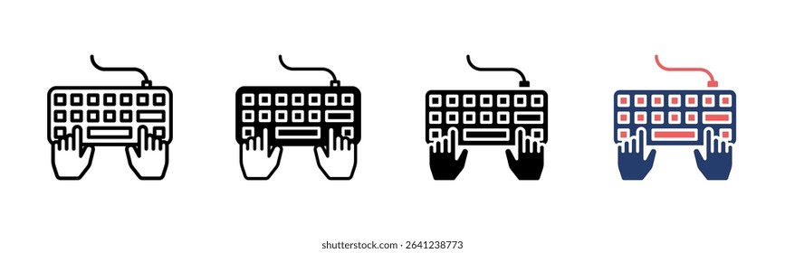Keyboard Typing icon sheet multiple style collection