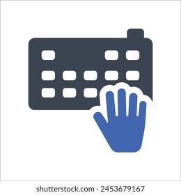 Keyboard typing Icon, Vector Graphics