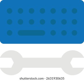 Teclado Digitando ícone do Office Vetor Ilustração plana