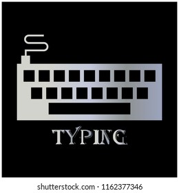 keyboard for typing in works vector