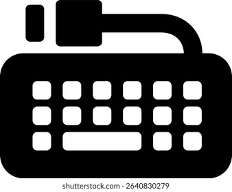 keyboard usb cable icon glyph style design