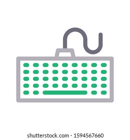 keyboard vector color line icon 