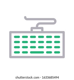 keyboard vector color line icon 
