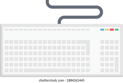 keyboard vector colour flat icon