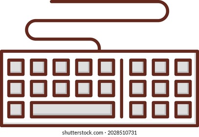 icono de color plano vector de teclado