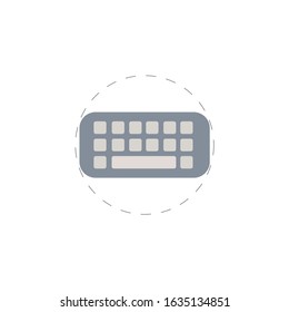 keyboard vector flat illustration icon
