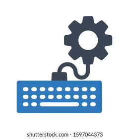 keyboard vector glyph color icon 