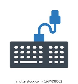 keyboard vector glyph color icon 