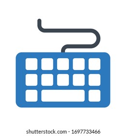 icono de color de glifo vector de teclado 