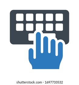 keyboard vector glyph color icon 